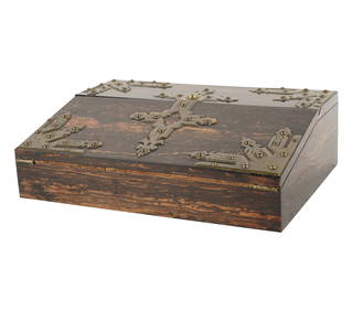 A Victorian Brass-Mounted Calamander Lap Desk (1 of 9)