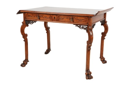 A Chinese Export Carved Side Table