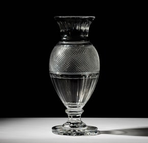 A Large Baccarat Crystal Vase
