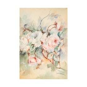 American School: Still Life with Roses