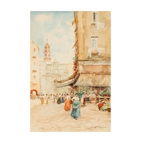 Continental School: Street Scene