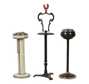 Three Vintage Art Deco-Style Smoking Stands