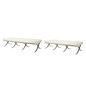 A Pair of Barcelona-Style Benches
