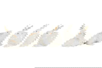 A Group of Herend White-Glazed Porcelain Rabbit Figures (1 of 10)