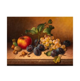 Werner De Caro (German, B. 1945): Still Life with Fruit