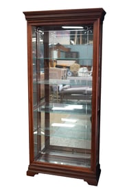 A Mahogany and Etched Glass Vitrine Cabinet