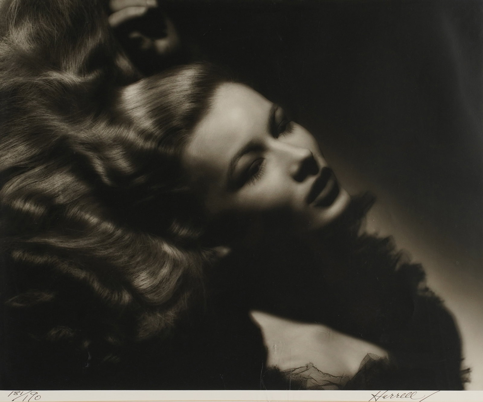 George Hurrell, Los Angeles, CA 1904-1992, Veronica Lake: George Hurrell Los Angeles, CA 1904-1992 Veronica Lake gelatin silver print 1941 (printed later); ed. 181/190; signed and numbered in ink to lower margin Image: 19 1/4 x 23 1/2 in., Frame: 22 1/2 x 26