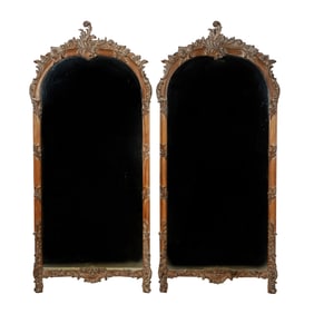 A Pair of Italian Rococo-Style Wall Mirrors