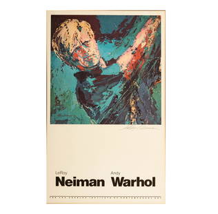 Andy Warhol / Leroy Neiman Signed Poster: for The Los Angeles Institute of Contemporary Art; offset lithograph; signed in pencil "Leroy Neiman" center right Sight: 33 3/4 x 20 3/4 in. (85.7 x 52.7 cm.), Frame: 38 1/4 x 25 1/4 in. (97.2 x 64.1
