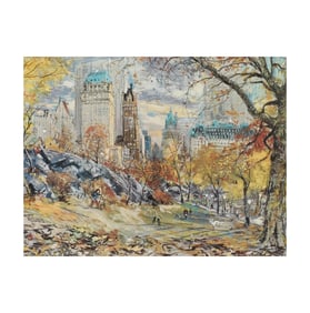 Kamil Kubik, Czech/American 1930-2011, Central Park in Fall