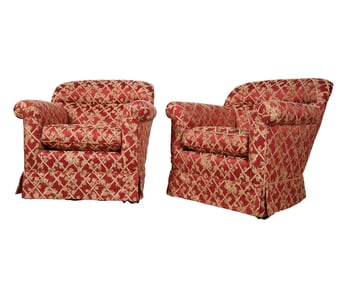 A Pair of Upholstered Armchairs