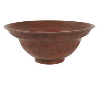 A Signed Asian-Style Red Clay Bowl