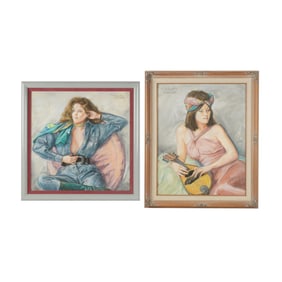 Sheldon C. Schoneberg, 1926-2013, Two Works (Portraits of Women)