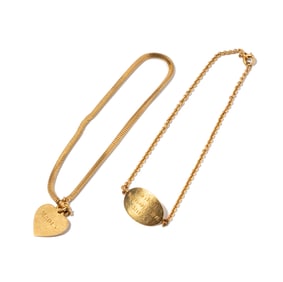 Janis Paige: Two 14 Karat Yellow Gold Charm Bracelets