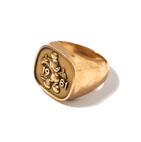 Janis Paige: Ray Gilbert's Joostens 10 Karat Yellow Gold '1961' Mickey Mouse Class Ring