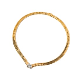 Janis Paige: Italian 14 Karat Yellow Gold Glass Necklace