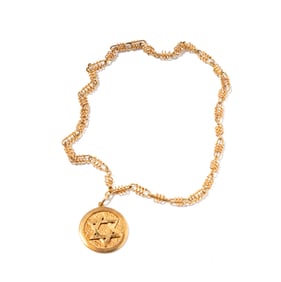 Janis Paige: 14 Karat Yellow Gold Star Of David Pendant Necklace