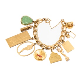 Janis Paige: 14 Karat Yellow Gold Charm Bracelet