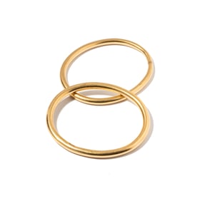 Janis Paige: Two 14 Karat Yellow Gold Bangle Bracelets