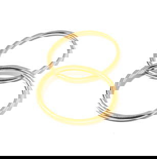 Janis Paige: Two 14 Karat Yellow Gold Bangle Bracelets: measuring 7-1/2 inches inside circumference, together weighing 111.1 grams; Provenance: The Estate of Janis Paige, Bel Air CA,