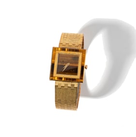 Janis Paige: Piaget 18 Karat Yellow Gold Tigers Eye Watch