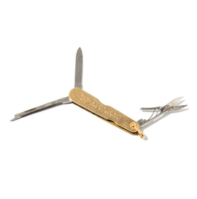 Janis Paige: Tiffany & Co. 14 Karat Yellow Gold and Steel Pocket Knife