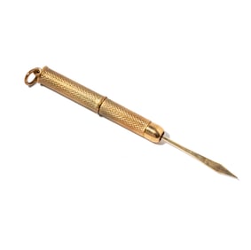 Janis Paige: 9 Karat Yellow Gold Letter Opener Pendant