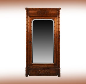 Janis Paige: A Napoleon III Aesthetic Movement Faux Bamboo Armoire