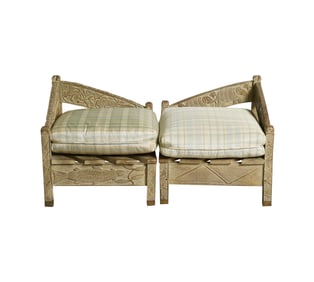 Janis Paige: A Two-Part Carved Dog Bed