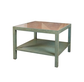 Janis Paige: A Painted Wood and Marble Occasional Table
