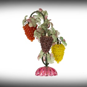 Janis Paige: A Murano Art Glass Grape Vine Table Lamp