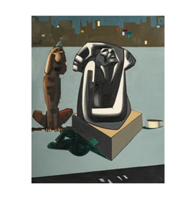 Raymond Moretti, French, 1934-2005, Man with Dog