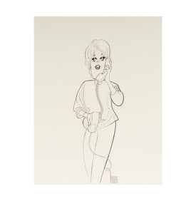 Albert Hirschfeld, 1903-2003, Janis Paige- Alone Together
