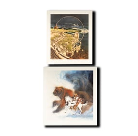 Janis Paige: Bev Doolittle, B.1947, Two Works: The Sentinel and Two Bears of The Blackfeet