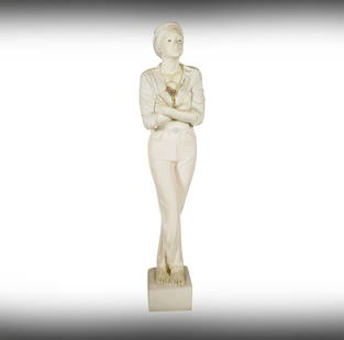 Janis Paige: Marc Sijan, B. 1946, Standing Barefoot: Marc Sijan American B. 1946 Standing Barefoot polyester resin 1987; signed and numbered 7/A.P. 68 1/2 x 15 x 11 in. (174 x 38.1 x 27.9 cm.) Provenance: The Estate of Janis Paige, Bel Air CA, purchased