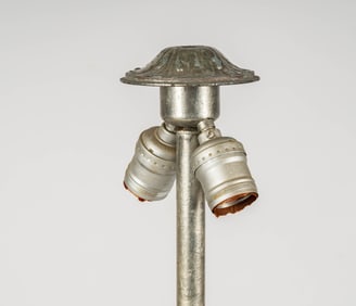 Janis Paige: A Vintage Silvered Slag Glass Table Lamp