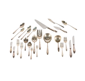Janis Paige: An International Silver Co. Sterling Flatware Service For Eight