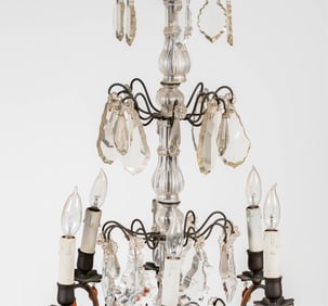 Janis Paige: A French Drop Crystal and Beaded Chandelier