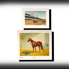 Richard Stone Reeves, American 1919-2005, Two Works: "Genuine Risk" and "Genuine Risk Beats The