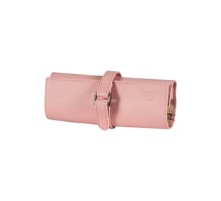 Janis Paige: A Tiffany and Co. Pink Leather Jewelry Travel Case