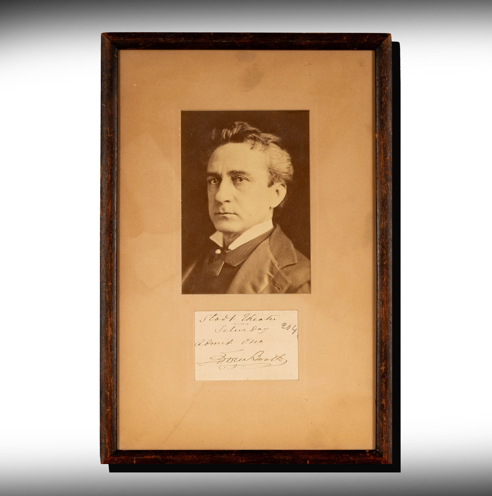 Janis Paige: An Edwin Thomas Booth Signed Boston Theater Admission Ticket (1 of 7)