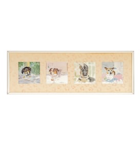 Janis Paige: Four Watercolors of Dogs