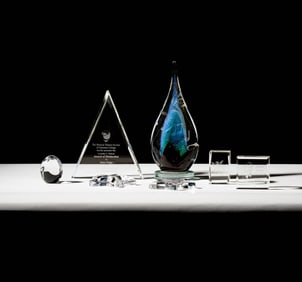 Janis Paige: A Group of Ray Gilbert and Janis Paige Awards and Paperweights