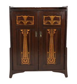 An Art Nouveau Stained Wood Cabinet