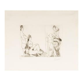 Pablo Picasso, 1881-1973, A Couple and Traveller