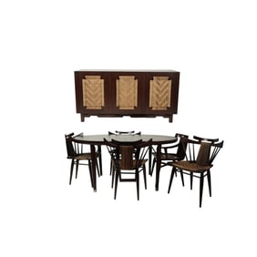 Edmond Spence for Industria Mueblera: Mahogany Dining Set