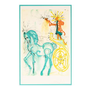Salvador Dali, 1904-1989, Le Cheval De Triomphe (The Horse of Triumph): Salvador Dali Spanish 1904-1989 Le Cheval De Triomphe (The Horse of Triumph) color lithograph ed. 247/250; signed and numbered in pencil Sight: 19 3/4 x 12 3/4 in. (50.2 x 32.4 cm.), Frame: 28 x 20 in