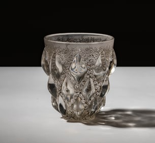 A Rene Lalique Rampillon Glass Vase