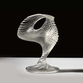 A Lalique Glass Trophee Sculpture