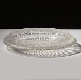 A Lalique Marguerites Crystal Bowl